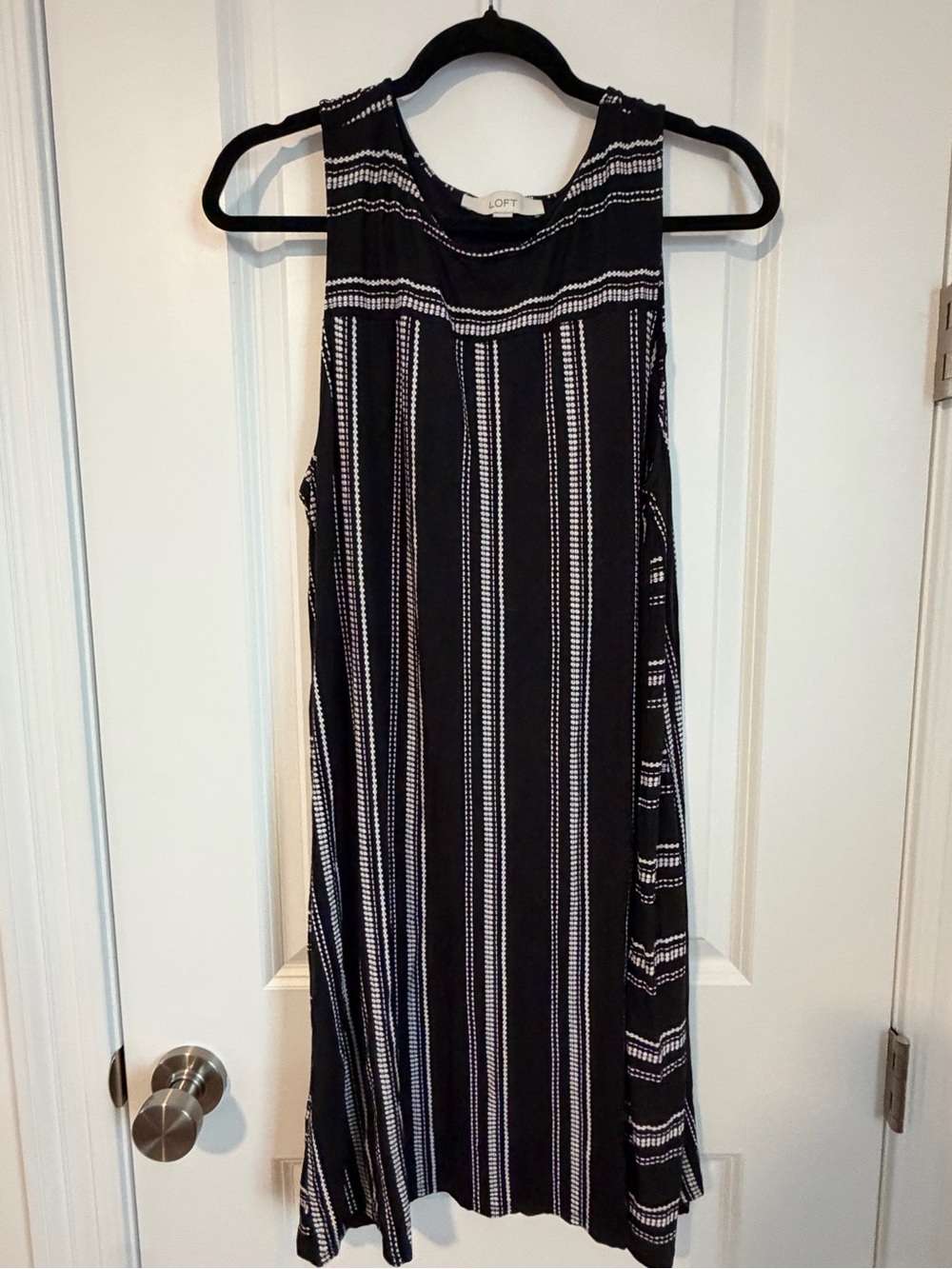 loft black and white striped dress & Sleeveless Midi Size:30/29